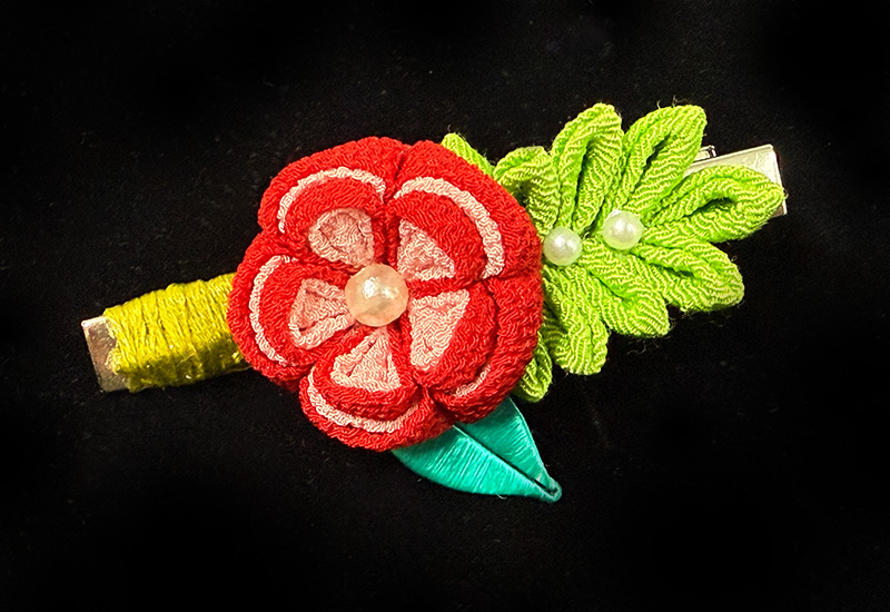 細工纏花雙花髮夾